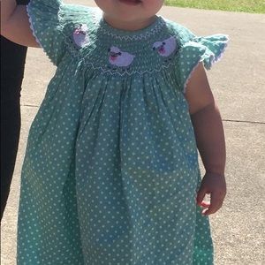 Toddler girl smocked dress